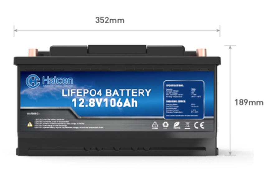 HC352S Series-12V106Ah LiFePO4 Lithium Battery - product image 3