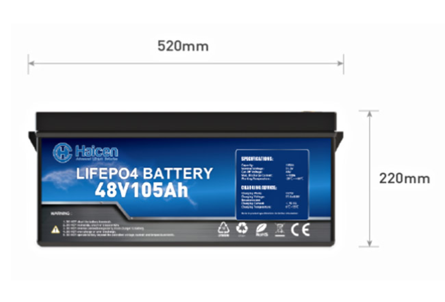 HCG8DS(BCI Group 8D) Series-48V105Ah Smart LiFePO4 Lithium Battery - Boundless Battery LiFePO4 Battery